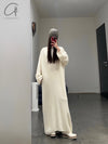 SWAYING 24 Autumn and Winter Seamless Strong Shrink Long Sleeve Dress SW-SW24AW2L12-BAI White